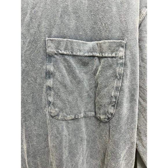 Abercrombie Fitch Mens XS Faded Blue Oversized Crewneck Pocket Tee Casual - Picture 4 of 5